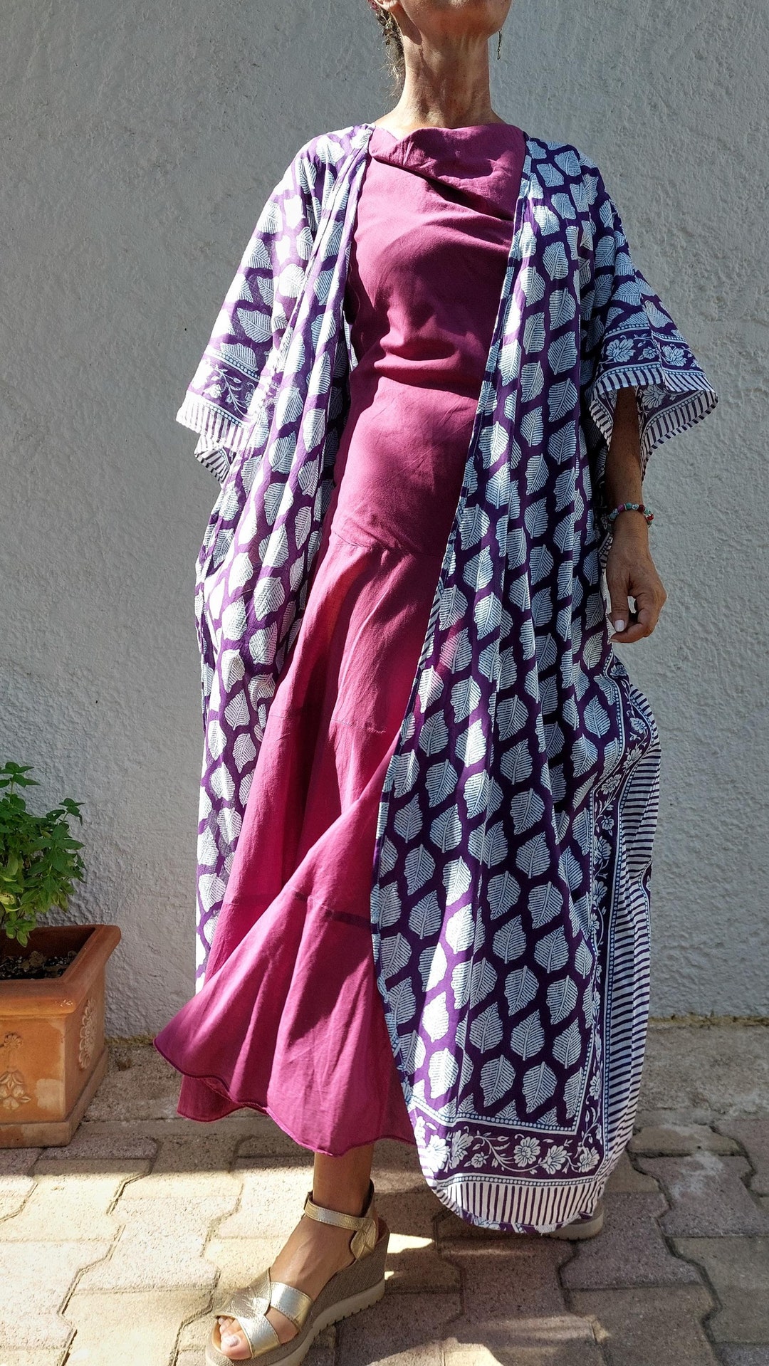 Cotton Voile Printed With Bicolor Cover Up main image 0