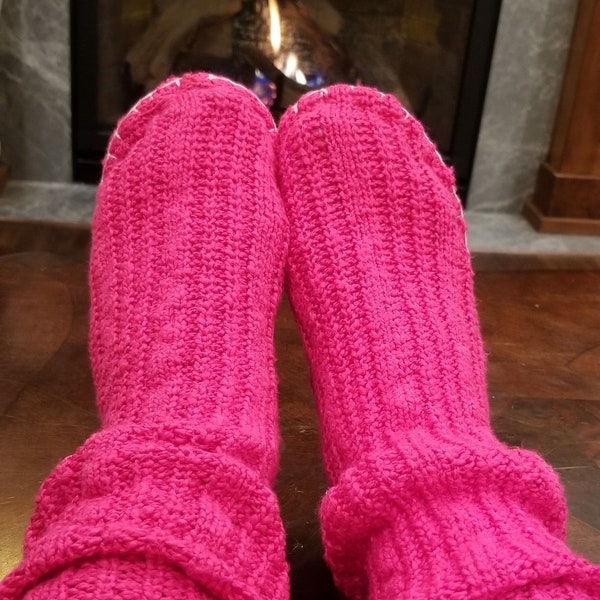 Recycled Sweater Cozy Mukluks - Sweater Slippers