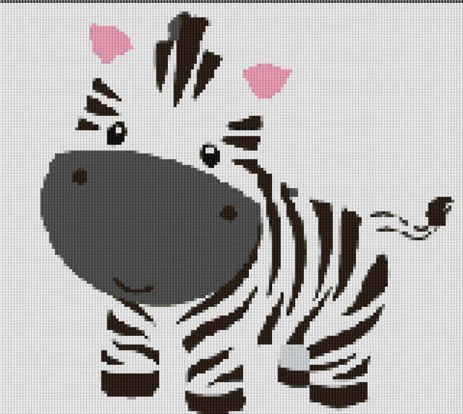 Cute Zebra Cross Stitch Pattern Etsy