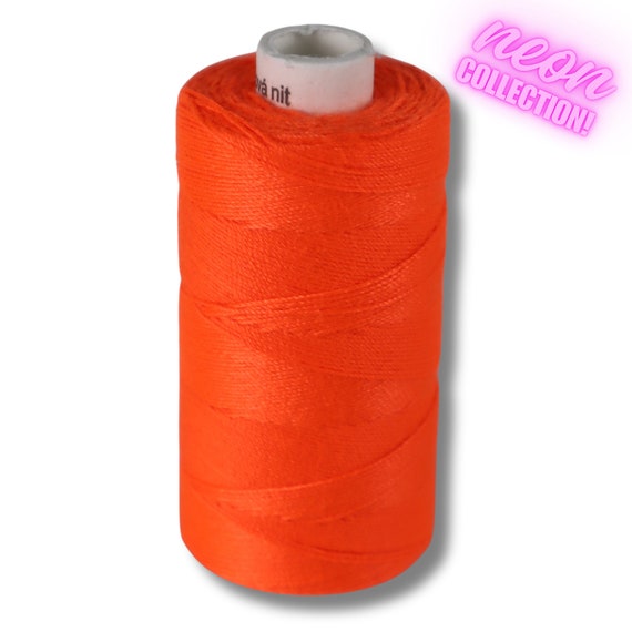 Bead Crochet Thread Neon Orange Color for Small Seed Beads, for 11