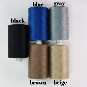 Bead crochet thread for 15/0 seed beads, Gray color, 1000m spool, 50 weight thread, Thin delicate bead crochet yarn, Non-slip image 2