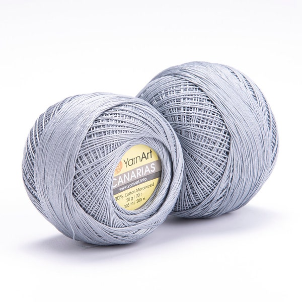 Bead crochet thread Greyish Blue for small beads, for 11/0 or 8/0 seed beads, Bead crochet yarn, Canarias Bead Crochet Crochet Yarn