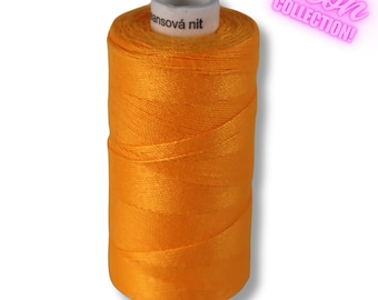 Bead crochet thread Neon Light Orange Color for small seed beads, for 11/0 or 8/0 seed beads Bead crochet yarn, Thread for bead crochet