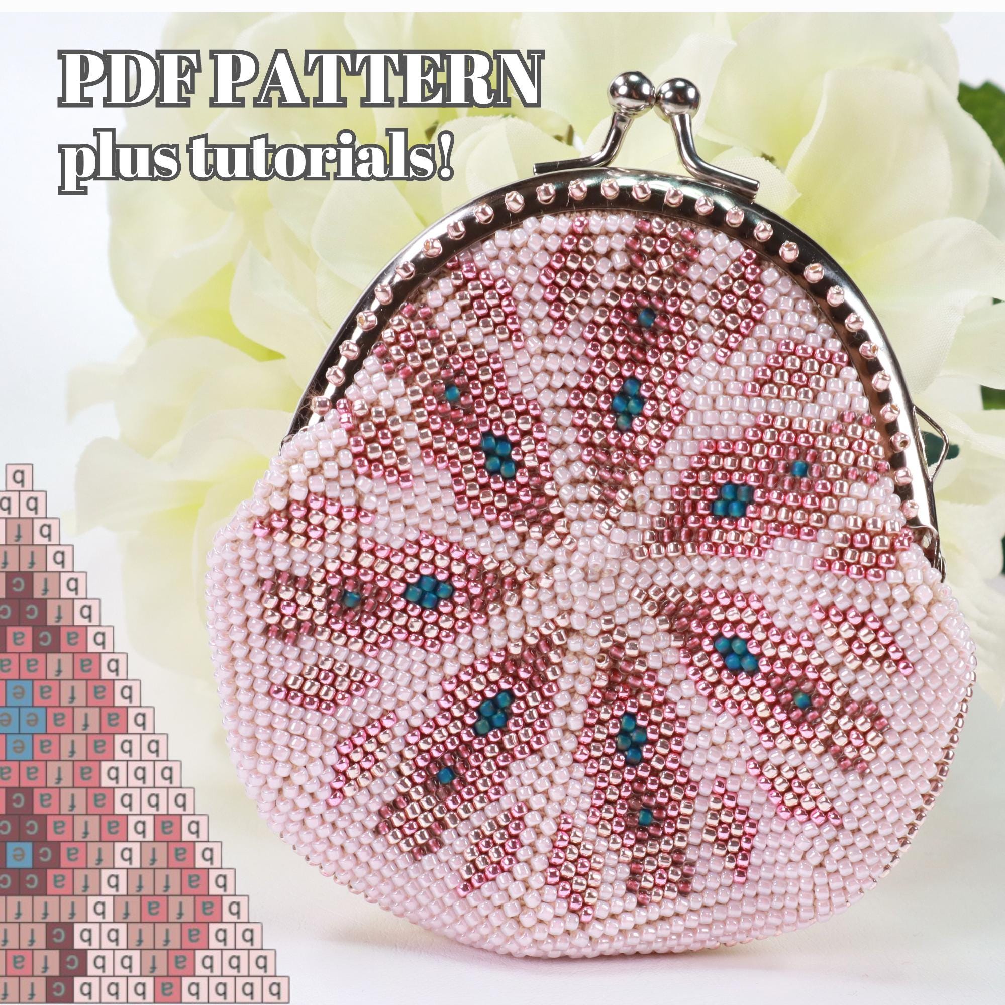 30 Beaded Crochet Patterns to Add Sparkle, Texture, and Giftable Charm 22 Rosy Bead Crochet Coin Purse Pattern