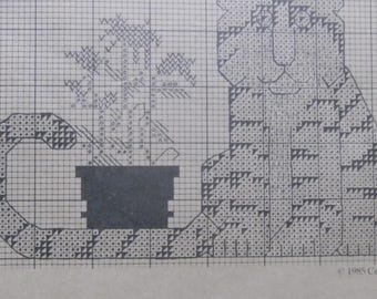 Shaker Cat cross stitch chart