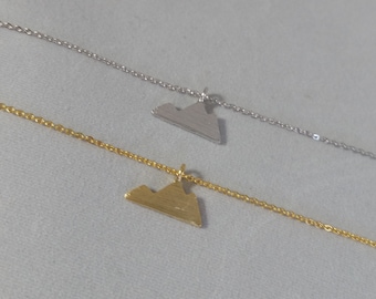 Mountain pendant necklace in choice of gold or silver plated available in 3 lengths