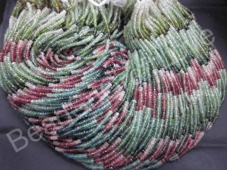 Tourmaline micro faceted rondelle 3-3.5 mm more than 150 pieces AAA quality