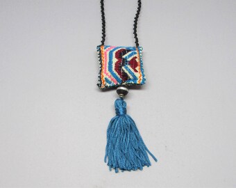 Turquoise Tassel Necklace - Bohemian Necklace - Boho Jewelry - Long Necklace - Gifts for Her