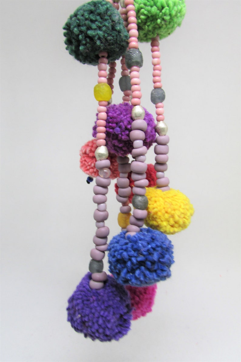 Pom Pom Bag Charm Pom Pom Keychain Boho Accessories Etsy