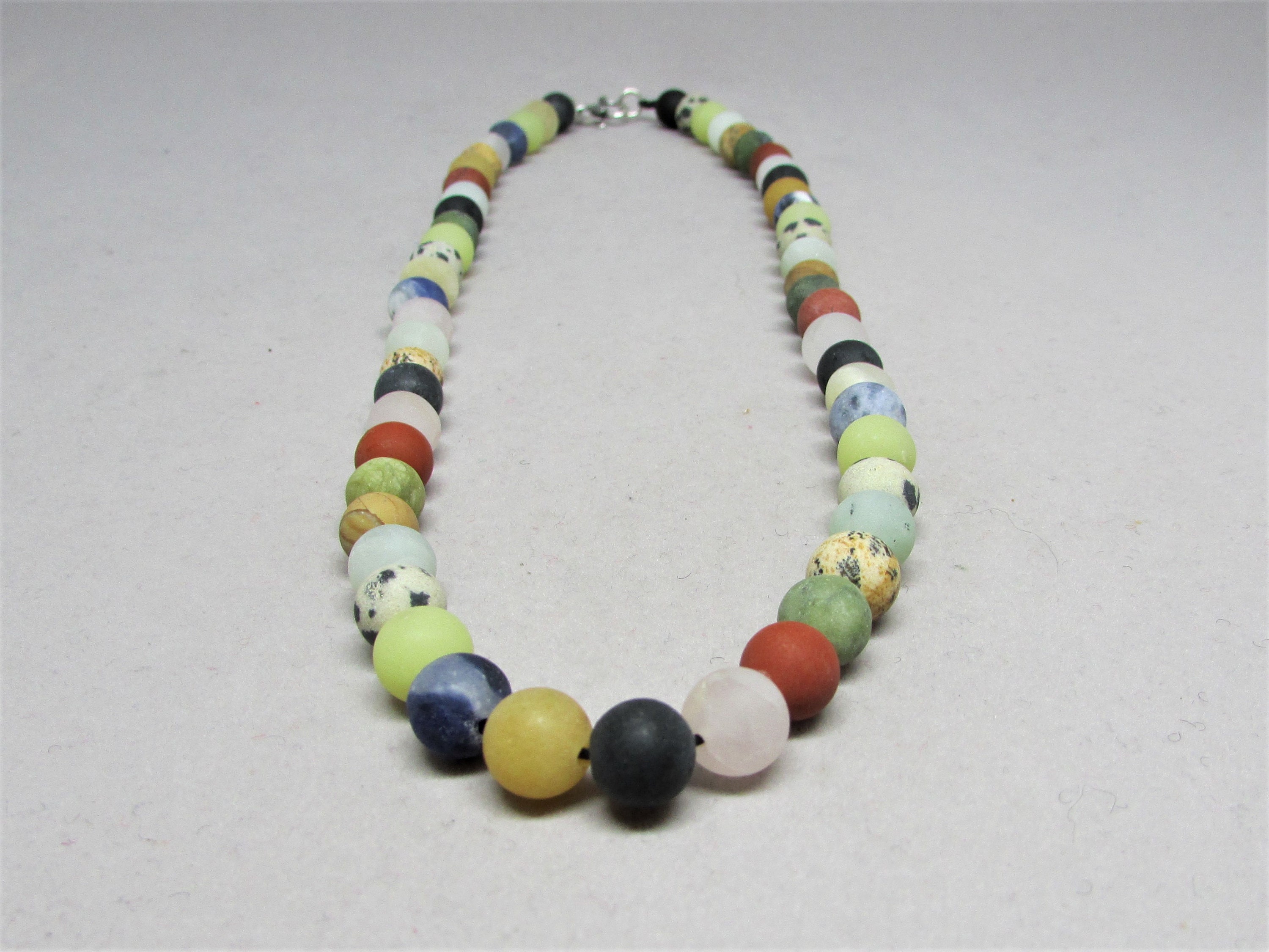 Gemstone Necklace Multicolor Necklace Stone Necklace | Etsy