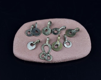 Vintage Kuchi Tribe Charms: Ethnic Jewelry Findings, Set of 9