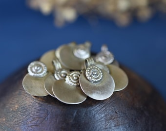 Kuchi Charms: Afghan Tribal Metal Findings - Set of 8