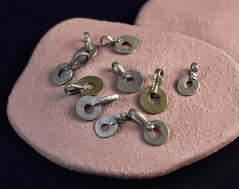 Vintage Afghan Kuchi Charms: Tribal DIY Jewelry Findings - Set of 10