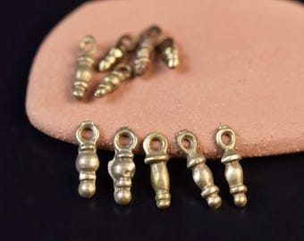 Small Brass Kochi Charms: Afghan Tribal Jewelry Findings