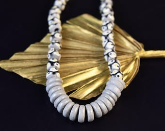 Kente Krobo Short Necklace: African Beads Jewelry