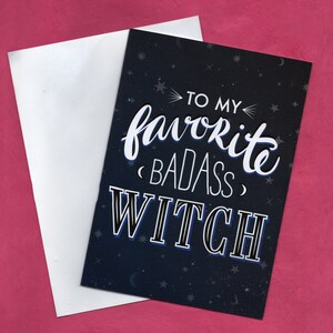 Badass Witch Card, Beste Vrienden Kaart, Galentine