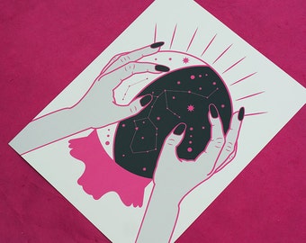 Moon Teller 8x10 Illustrated Print