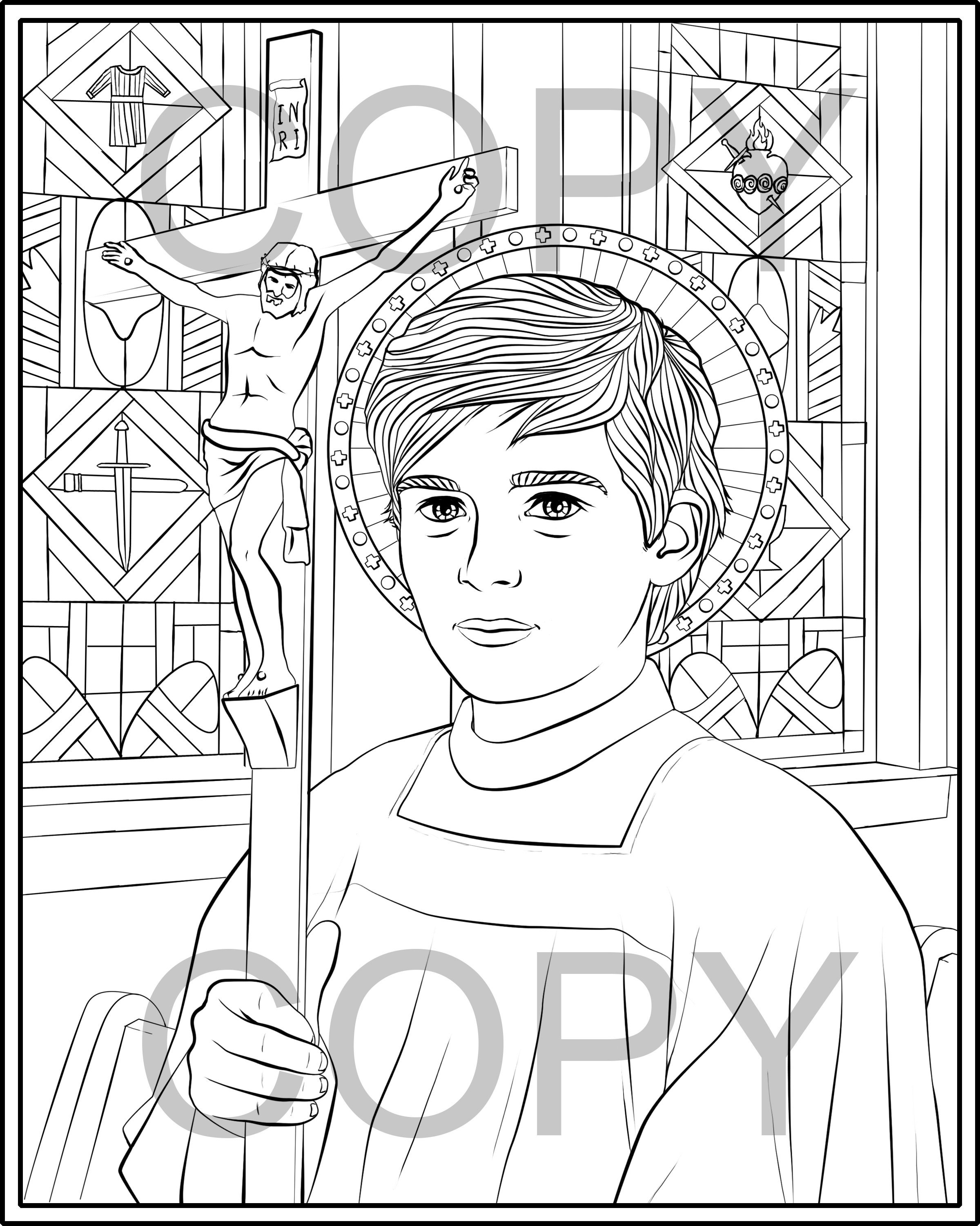 Saint Dominic Savio Coloring Pages