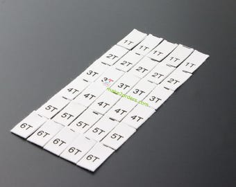 L SIZE TAGS S 999 PIECES WOVEN CLOTHING LABELS M