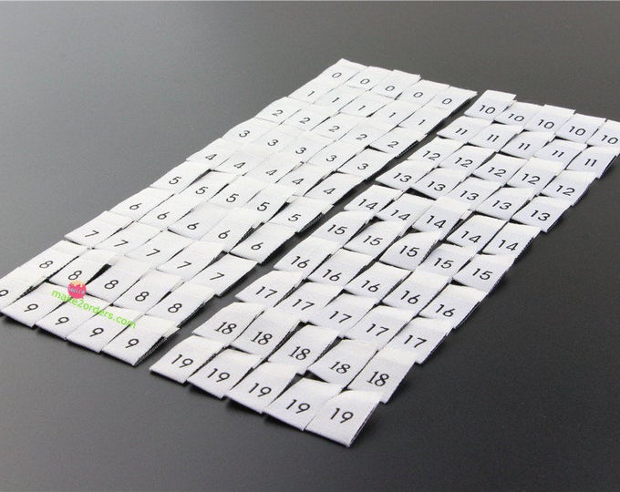 Free Ship. Kid Size Label Combo Sizing Embroidered Labels Size Labels Size Combo Sewing Fabric Label Side Seam Label Labels for Kids