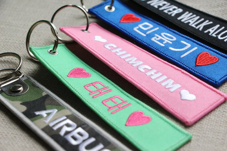 Embroidery Key Tag Custom Embroidered Patch Custom Fabric Etsy