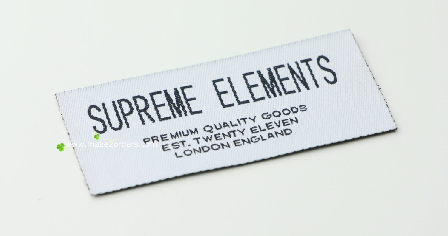 Custom printed twill labels