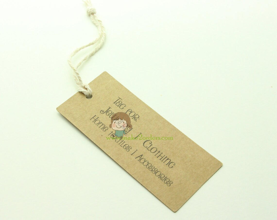 Brown Cardstock Clothing Hang Tags Personalized Tags Custom Etsy