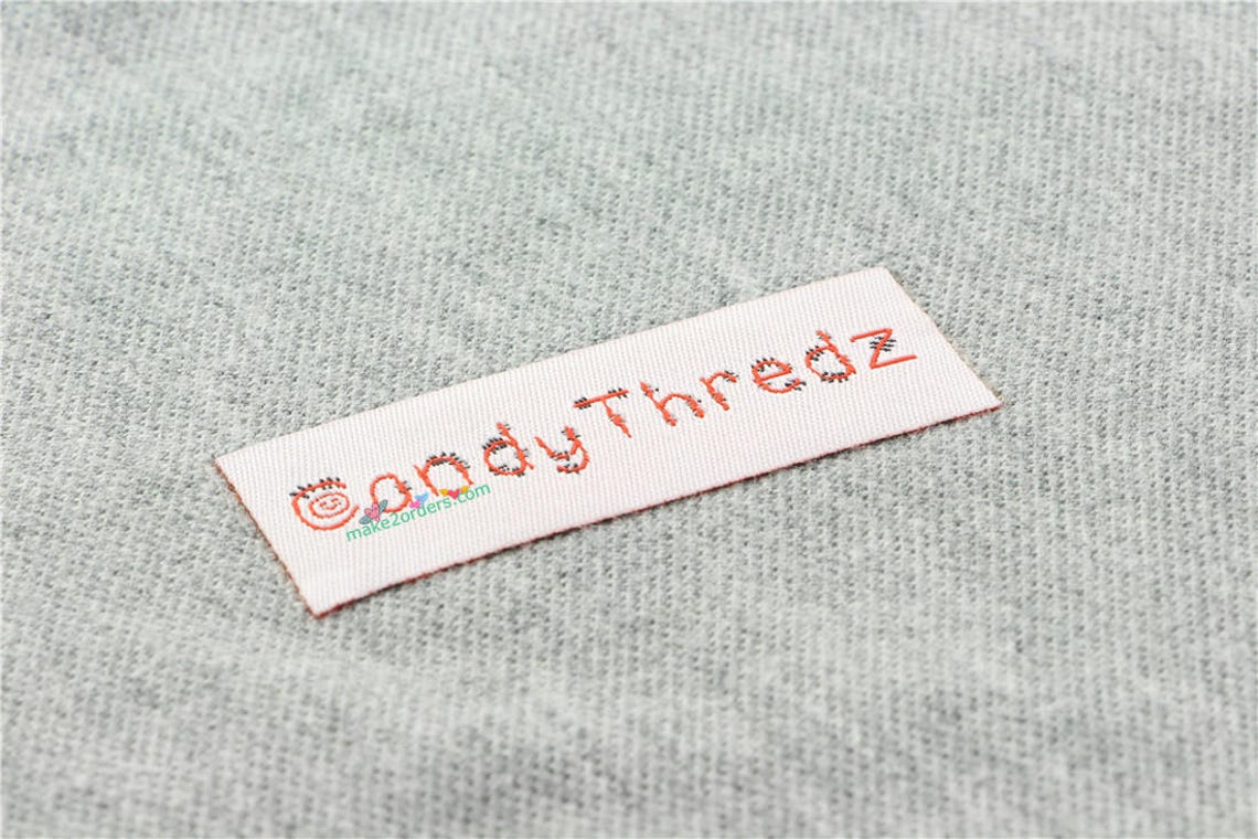 100 Iron on Custom Tag Iron Labels Custom Iron on Label Etsy
