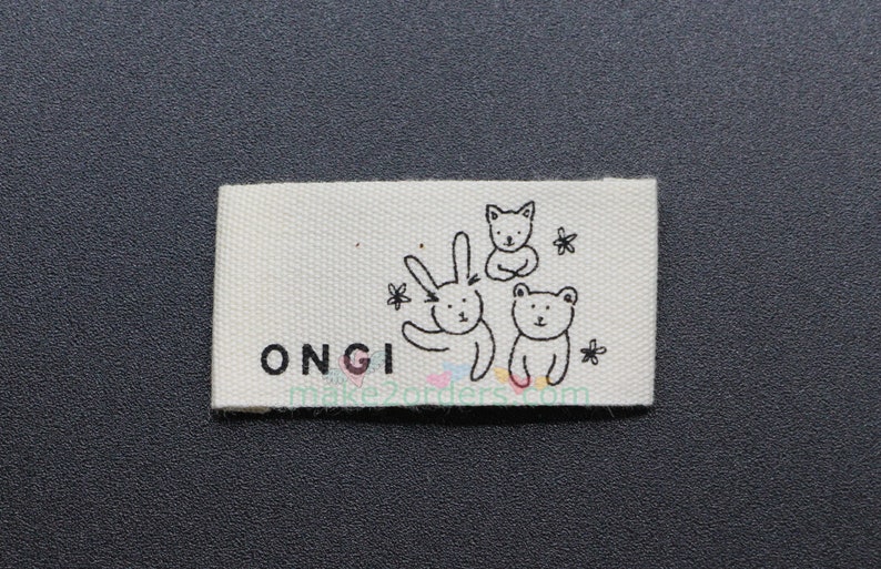 100 Printed Cotton Labels, Cotton Fabric Labels, Custom Cotton Tag, Clothing Cotton Label, Cotton Neck Tag, Custom Fabric Tags, Post Ship. image 8
