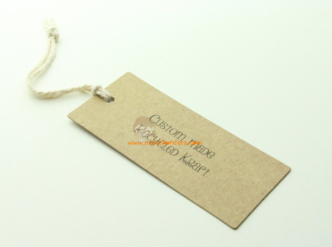 Brown Cardstock Clothing Hang Tags Personalized Tags Custom Etsy
