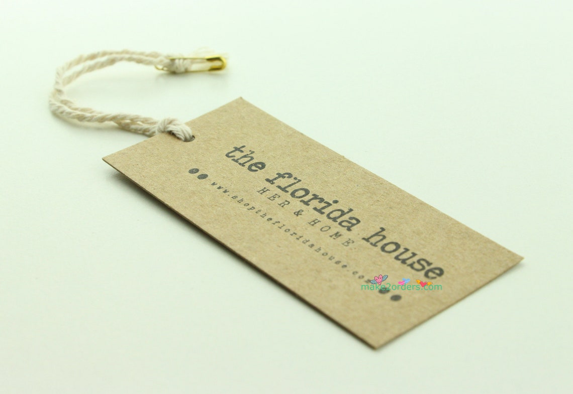 Brown Cardstock Clothing Hang Tags Personalized Tags Custom Etsy
