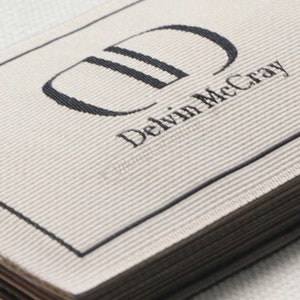 Custom Made Woven Clothing Label Woven Textured Tag Garment Fabric Label Free Post Shipping.