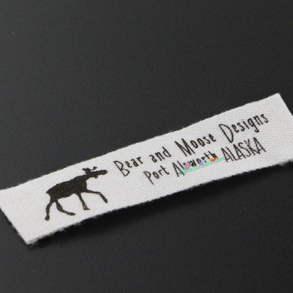 Custom Cotton Tags, Printed Tags, Make Custom Labels, Silk Screen, Personalized Tags, Custom Printed Label, Care Label for Cloth, Free Ship.