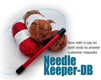 Needle Keeper-DB:  Double-Capped for circular knitting needles, protect your precious needles and work in progress.