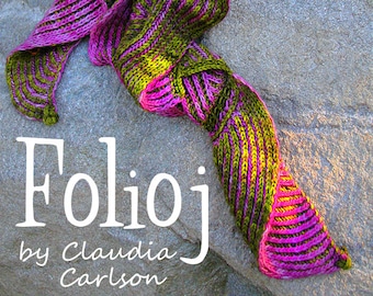 Folioj Scarf Wrap Pattern: Brioche Knit with Short Row Shaping (PDF Pattern)