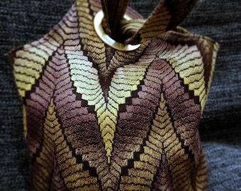 Project Bag Flat Bottom Dumpling: Deep Richly Textured Purple Gold