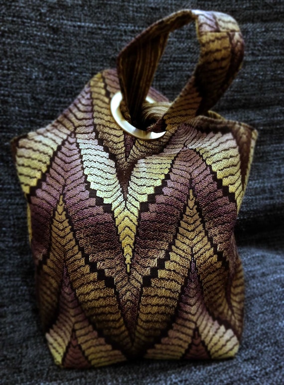 Project Bag Flat Bottom Dumpling: Deep Richly Textured Purple Gold