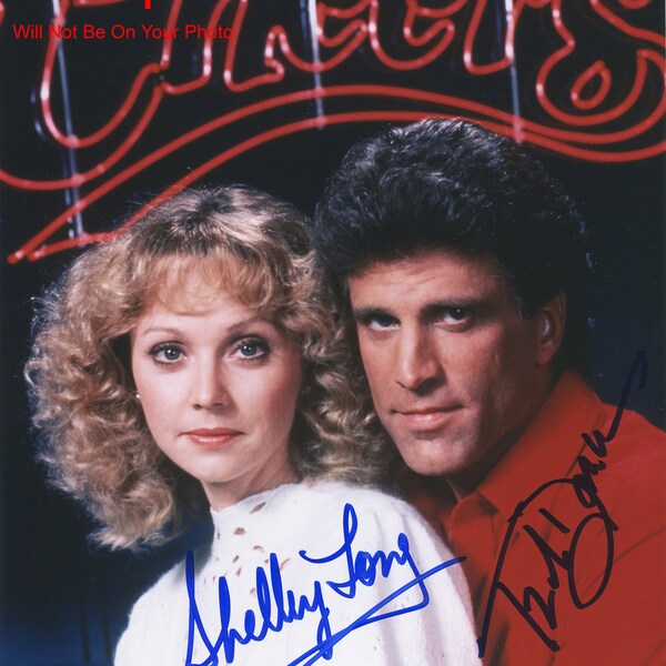 CHEERS Ted Danson Shelley Long Signed REPRINT Autographed Photo 8x10 COA