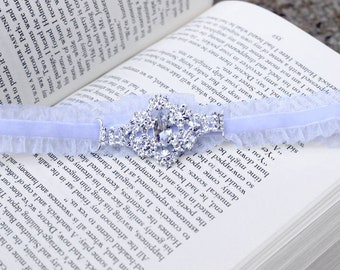 Nupcial algo azul boda Garder - Toss Garter para novia boda liga, azul liga tirar liga - guardas azules para la recepción de invierno