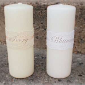 Unity Candle Set Gold Cross Candle Set, Church Wedding Unity Candles for Wedding, Lace Unity Candle Set Gold Wedding Cross Christian Wedding image 5