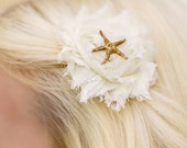 Starfish Nautical Wedding Hair Piece -COLORS- Anchor wedding hair flower, Bridesmaid Clip - Beach Wedding Hairpiece, Wedding accessory