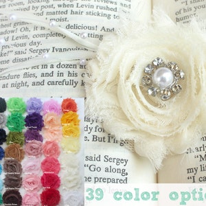 White/Ivory Bridal Hair Clip -MANY COLORS AVAILABLE- Bridesmaid Clip Bridesmaid Gift - Wedding Hairpiece, Wedding accessory, Flowergirl Hair