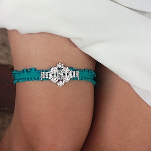 Teal Garter - Something Blue Turquoise Blue Wedding Garder Turquoise Wedding Garter, Teal Garder Turquoise Garter Teal Wedding Accessories