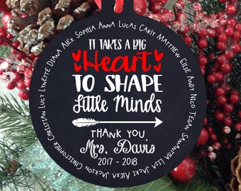 Teacher Ornament • Personalized Class Ornament • Student Names • Stocking Stuffer • Gift for Teacher • Teacher Appreciation • Custom Xmas