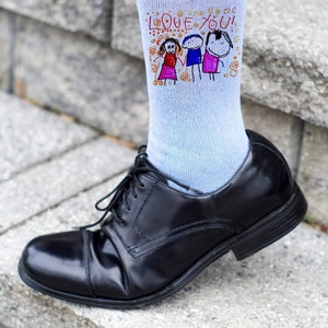 Tiny Hands, Big Heart: Cherish Father's Day with Custom Socks featuring Your Child's Art – Wear Love, Walk Joy!
