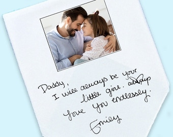 Personalized Handwriting Handkerchief: Custom Message Gift