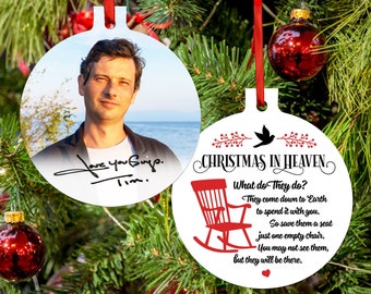 Personalized Memorial Christmas Ornament: Handwriting Keepsake