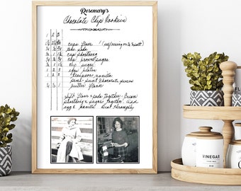 DIGITAL Family Recipe Wall Art | Recipe Handwriting Sign | Handwritten Recipe | Recipe Print | Hand Written Recipe Keepsake | Digital