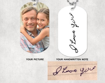 Handwritten Signature Keychain: Personalized Aluminum Dog Tag Keepsake