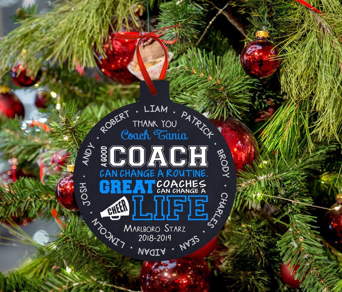 Cheer Coach Ornament Personalized Cheer Team Ornament Etsy